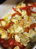 Couve Flor e Pimento assados