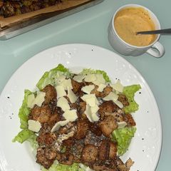 A picture of Chicken Caesar Salad.