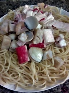 Una foto de Spaguettis con "Mix de Mariscos"🍤🍤