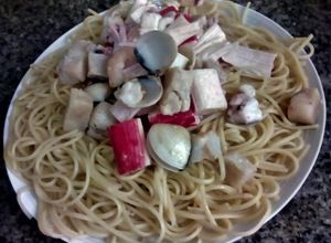 Una foto de Spaguettis con "Mix de Mariscos"🍤🍤