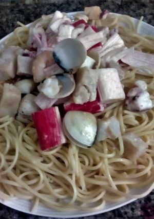 Una foto de Spaguettis con "Mix de Mariscos"🍤🍤