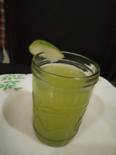 A picture of Cucumber and ginger juice.