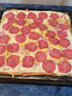 Una foto de Pizza en casa..