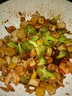 Foto resep Udang cah tahu brokoli lada hitam
