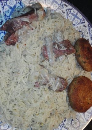 A picture of Mutton Pulao.