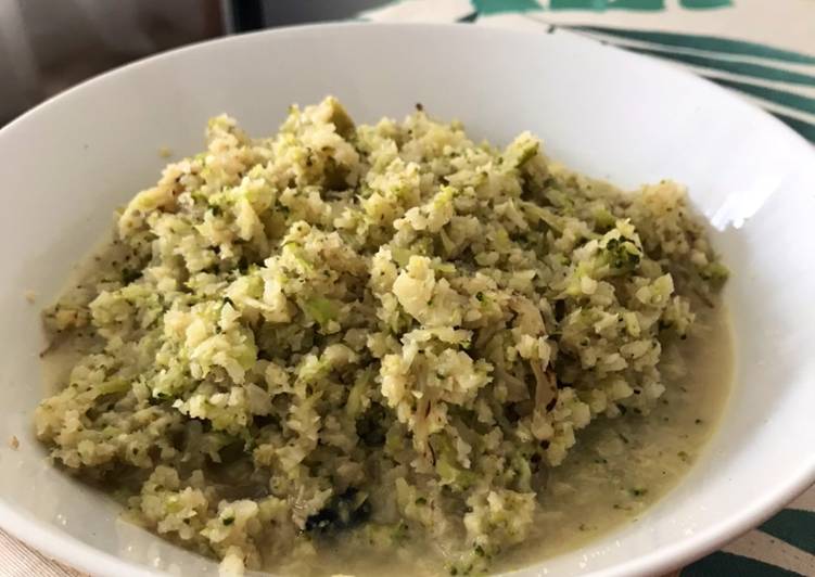 Arroz cremoso de brócoli y coliflor