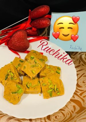 A picture of Besan ki burfi.