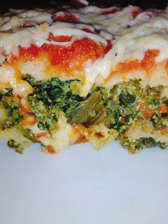 Una foto de Lasagna sin tacc, con panqueques de harina de arroz 😋