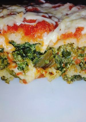 Una foto de Lasagna sin tacc, con panqueques de harina de arroz 😋