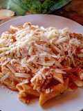 One pot pasta rigati (mostaccioli)