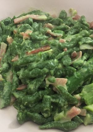 Foto di Spatzli asparagi e speck