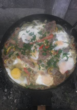 Una foto de Bifes a la criolla