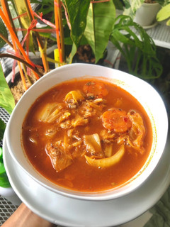 A picture of Thai Sour Curry with Canned Fish (No Fermented Fish).
