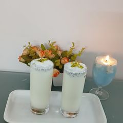 Makhana almond sabza milk shake A picture of Makhana almond sabza milk shake.
