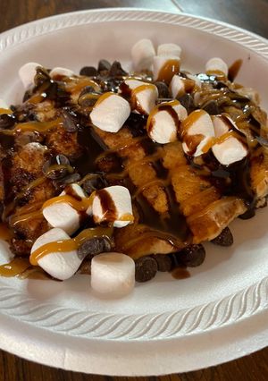 A picture of S'mores Pancakes.