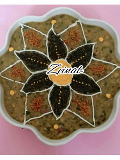 عکسی از دستور تزیین آش جو