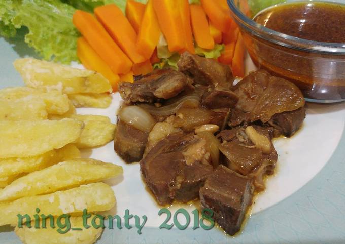 Resep Lidah Sapi Saus Inggris oleh Ning Tanty - Cookpad