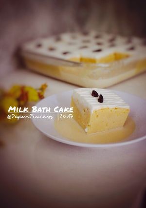 Foto resep Milk Bath Cake / Cake Mandi Susu / Tres Leches Cake