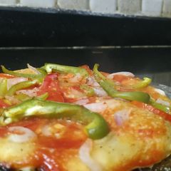 A picture of Homemade veg pizza.