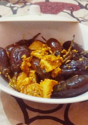 A picture of Baingan lafta paneer.