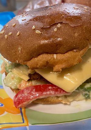 A picture of Thai burger.