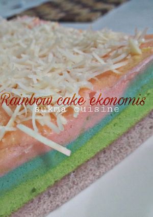 Foto resep Rainbow cake ekonomis