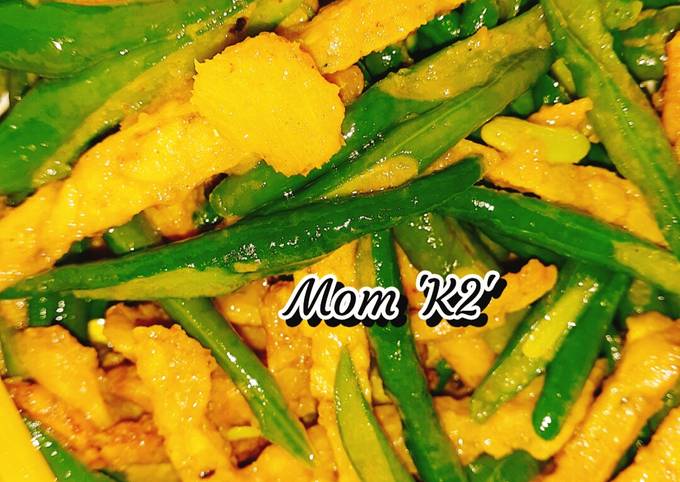 Anti Ribet, Memasak TUMIS KACANG PANJANG+TEMPE BUMBU KUNING MOM &#39;K2&#39; Enak Terbaru