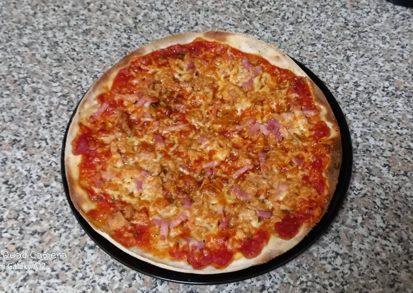 Pizza de atún, bacon y champiñones, Sin Gluten