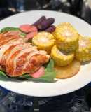 Ức gà áp chảo với lá hương thảo-Cast iron -Eatclean