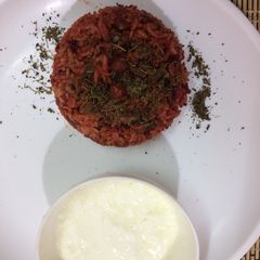 Beetroot brown Chanarice with curds Satvik A picture of Beetroot brown Chanarice with curds Satvik.