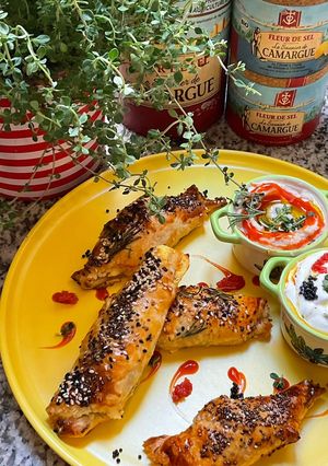 Une photo de 🦩🍂Feuilletés 🫔express 🌶️🍣