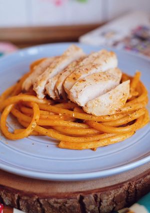 Foto resep Grilled Chicken Pasta