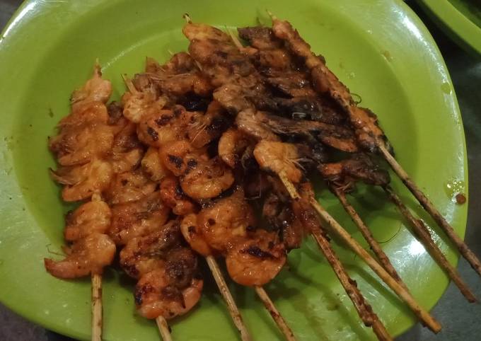 Udang cumi bakar bumbu