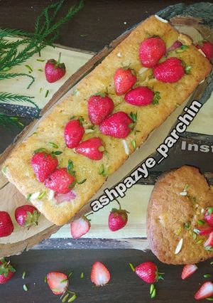 عکسی از دستور کیک توت فرنگی با فر دستساز ۲🌸