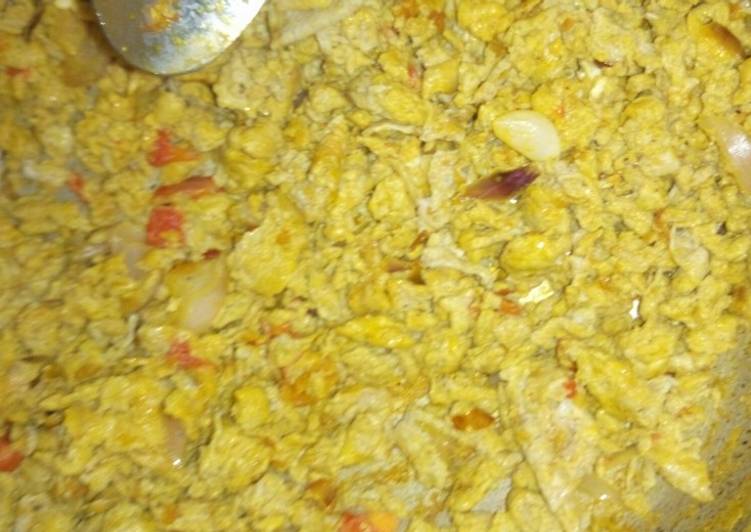 Easiest Way to Prepare Speedy Palm oil scrambled egg