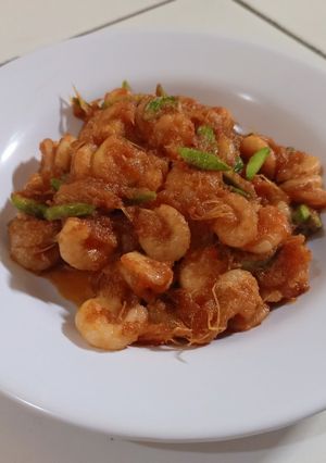 Foto resep Sambal balado udang pete