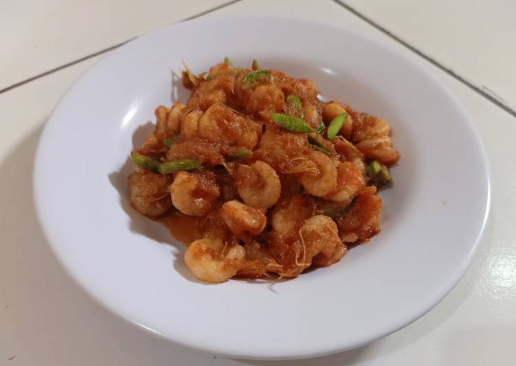 Sambal balado udang pete