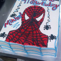 A picture of Simple spider man cake.