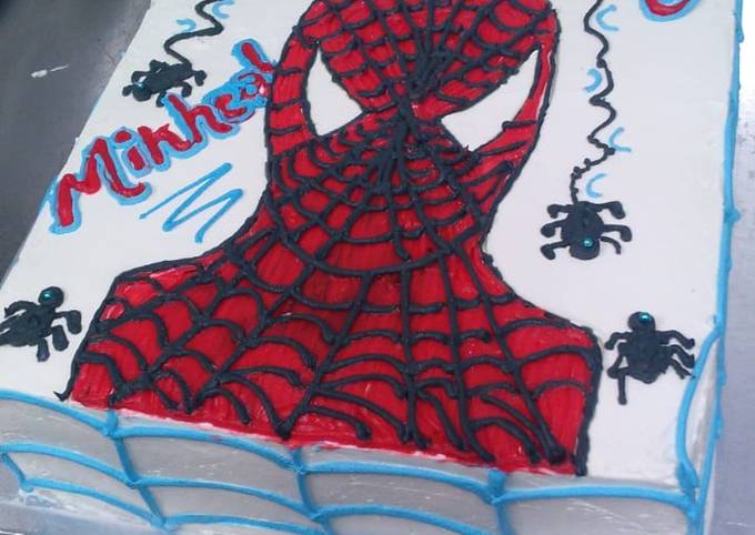 Simple spider man cake