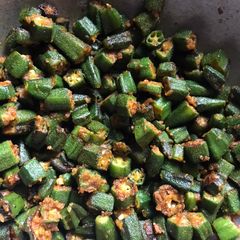 A picture of Masala bhindi.