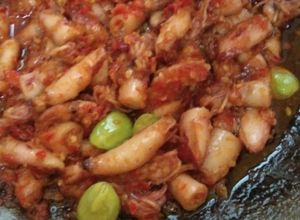 Foto resep Sambal cumi asin pete seuhah 🐙