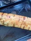 Strudel salado de pollo, espinaca, champiñón y queso