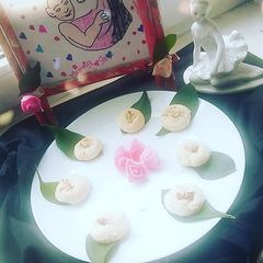 A picture of Paneer malai peda instant cooking for navratri bhog.