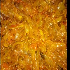 Onion tomato ki sabzi A picture of Onion tomato ki sabzi.