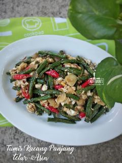 Foto resep Tumis Kacang Panjang Telur Asin