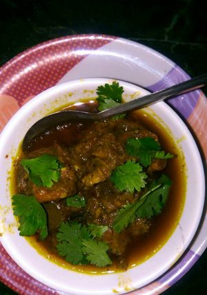 A picture of Mutton do pyaja.
