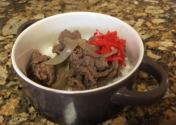 Recipe of Perfect Copycat Yoshinoya beef bowl