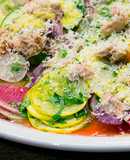 Squash Salad with Radishes and Tuna