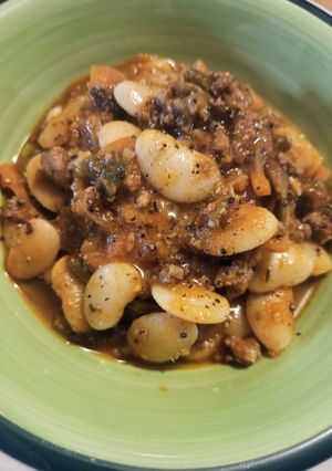 Una foto de Guiso de porotos