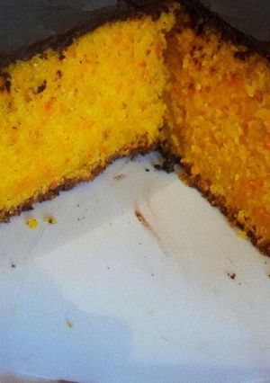Una foto de Torta de zanahoria y baño de chocolate